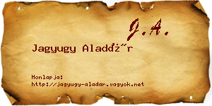 Jagyugy Aladár névjegykártya